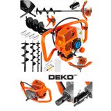 Deko Turkey DK62C3 3başlıklı Süper Fidan Dikme Toprak Delme Seti 63CC 10X25X20CM Burgu Çaplı Toprak Burgu Makine