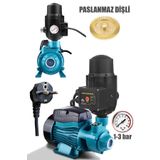 DEKO TURKEY Elektrikli 220V Otomatik Sistem Metal Dişli Bakır Sargılı Su Pompası 0.50HP Ev Tipi Paket Hidrofor