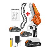 Deko Turkey Kömürsüz Easy Hybrid Motor 88V 10Ah Akülü Dal Kesme Budama Bıçkı Makinesi Çift Akü + Zincir