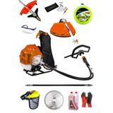 Deko Turkey Magnezyum Motor Benzinli Sırt Tipi Tırpan Makinesi Ot Çayır Çalı Kesme Tırpan Makinesi 7.9Hp 63Cc