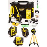 DEKO TURKEY Otomatik Hizalama 16 Köşe 360° Yeşil Lazer Çizgi Hizalama Terazi Çantalı Tripod Ayak Hediye Full Set