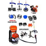 Deko Turkey Ultra Dynamix Seri Benzinli Sırt Tipi Tırpan 20HPX Motor Çim Çayır Biçme + Toprak Eşeleme Çapa Set