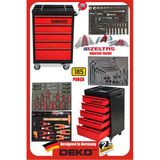 DEKO TURKEY XL TREND İZELTAŞ SERİ 5 Çekmeceli İçi Dolu 185 PARÇA Full Set Alet Dolabı Atölye Usta Takım Arabası