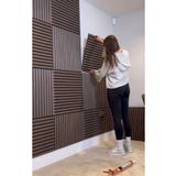 dekobase Ceviz 40x40cm Yeni Nesil Akustik Ahşap Duvar Paneli