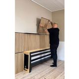 dekobase Meşe 40x40cm Yeni Nesil Akustik Ahşap Duvar Paneli