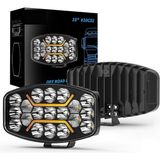 Dekohop Kamyon Tır Traktör Off Road Jeep 10 Inç Oval Sis Farı Çalışma Lambası 12-24 Volt Metal Kasa