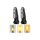 DEKOHOP Motosiklet LED Ön Sinyal Lambası Gündüz Led Ve Kayan Sinyal Sarı/Amber
