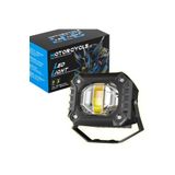 DEKOHOP Motosiklet Scooter Led Sis Farı Set Delici Işık Beyaz Sarı Metal Kasa 2 ADET