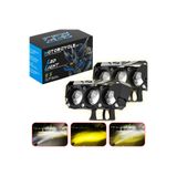 Dekohop Motosiklet Scooter Sis Farı 3 Mod Beyaz Sarı Metal Kasa 12V/24V led ışık