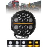 Dekohop Tır Kamyon Iş Makinesi 9 Inç LED Sis Farı Angel Halka Metal Döküm Kasa 100 W Çalışma Lambası 12-24V