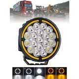 Dekohop Tır Kamyon Traktör 9 Inç LED Sis Farı Angel Halka Metal Kasa 100 W Süper Delici Aydınlatma 12-24V
