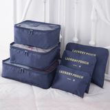 Dekohop Valiz Seyahat Çanta Düzenleyici 6 Parça Seyahat Bavul Düzenleyici Organizer Set - Lacivert