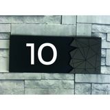 Dekokonsept Dekoratif Aynalı Füme Kapı Numarası - 10