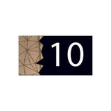 Dekokonsept Dekoratif Aynalı Modern Kapı Numarası - Gold 10