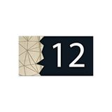 Dekokonsept Dekoratif Aynalı Modern Kapı Numarası - Gold 12