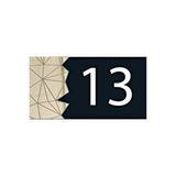 Dekokonsept Dekoratif Aynalı Modern Kapı Numarası - Gold 13