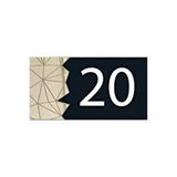 Dekokonsept Dekoratif Aynalı Modern Kapı Numarası - Gold 20