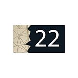 Dekokonsept Dekoratif Aynalı Modern Kapı Numarası - Gold 22
