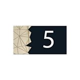 Dekokonsept Dekoratif Aynalı Modern Kapı Numarası - Gold 5