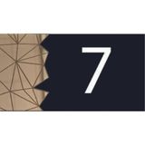 Dekokonsept Dekoratif Aynalı Modern Kapı Numarası - Gold 7