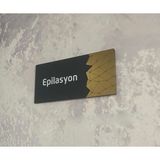 Dekokonsept Dekoratif Aynalı Ofis Oda Kapı İsimliği 20 x 9 cm Pleksi Gold Malzeme Özellikleri