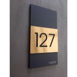 Dekokonsept Luxury Gold Copper Serisi Kapı Numarası 10X20 cm