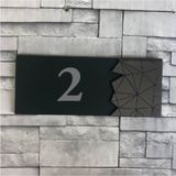 Dekokonsept Modern Yazılı Dekoratif Aynalı Füme Kapı Numarası - 2