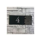 Dekokonsept Modern Yazılı Dekoratif Aynalı Füme Kapı Numarası - 4