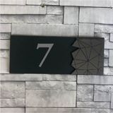 Dekokonsept Modern Yazılı Dekoratif Aynalı Füme Kapı Numarası - 7
