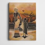 Dekolata 100x140 cm Afrikalı Kadın ve Çocuğu Kanvas Tablo