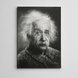 Dekolata Albert Einstein Siyah Beyaz 30x40 cm Kanvas Tablo