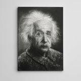 Dekolata Albert Einstein Siyah Beyaz 35x50 cm Kanvas Tablo