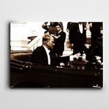 Dekolata Atatürk Ankara'da 16 Haziran 1934 40x60 cm Kanvas Tablo