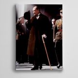 Dekolata Atatürk Baston ve Şapka 40x60 cm Kanvas Tablo