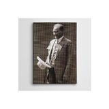 Dekolata Atatürk Beyaz Şapka 100x140 cm Kanvas Tablo