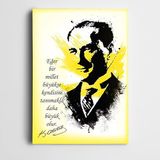 Dekolata Atatürk Bilinç 85x120 cm Kanvas Tablo