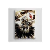 Dekolata Atatürk Cephe ve Türk Bayrağı 60x85 cm Kanvas Tablo