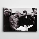 Dekolata Atatürk Ergani Bakır Madeninde 35x50 cm Kanvas Tablo