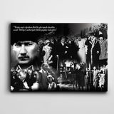 Dekolata Atatürk Kolaj 25x35 cm Kanvas Tablo
