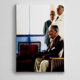Dekolata Atatürk Koltukta 40x60 cm Kanvas Tablo