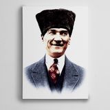 Dekolata Atatürk Mavi Ceketli 35x50 cm Kanvas Tablo