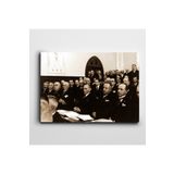 Dekolata Atatürk Mecliste 1935 60x85 cm Kanvas Tablo