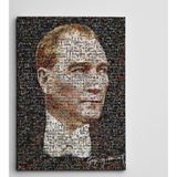 Dekolata Atatürk Mozaik 50x70 cm Kanvas Tablo