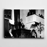 Dekolata Atatürk Nutuk'u Okurken 140x200 cm Kanvas Tablo