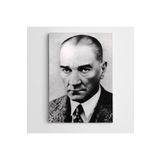 Dekolata Atatürk Portre Siyah Beyaz 100x140 cm Kanvas Tablo