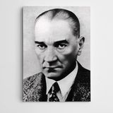 Dekolata Atatürk Portre Siyah Beyaz 70x100 cm Kanvas Tablo