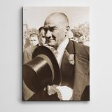 Dekolata Atatürk Şapka 35x50 cm Kanvas Tablo