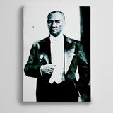 Dekolata Atatürk Siyah Beyaz 11 30x40 cm Kanvas Tablo
