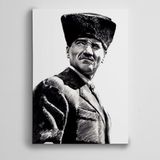Dekolata Atatürk Siyah Beyaz 14 20x30 cm Kanvas Tablo