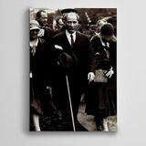 Dekolata Atatürk Siyah Beyaz 16 40x60 cm Kanvas Tablo